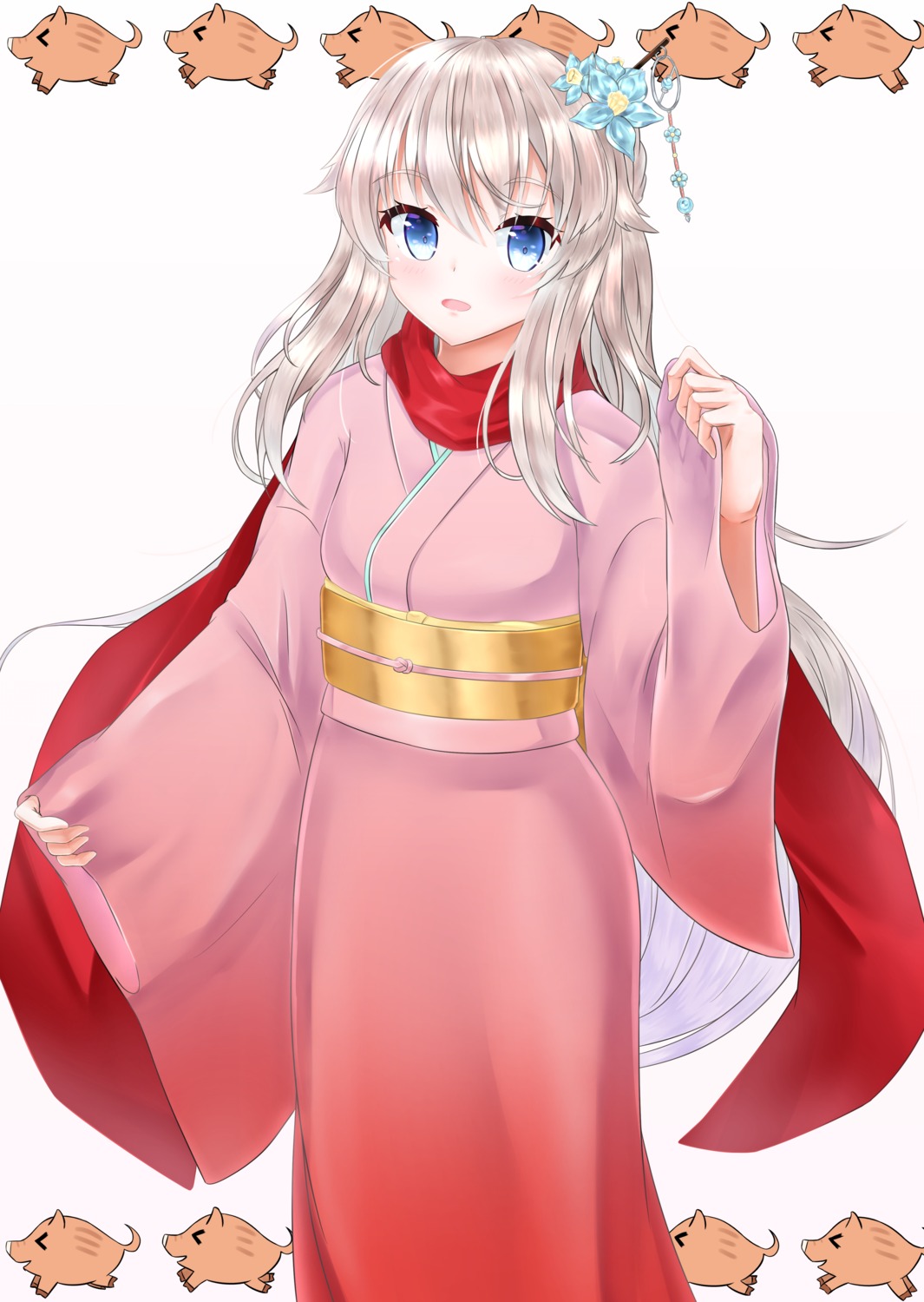 9a-91_(girls_frontline), girls_frontline, kimono, takechii