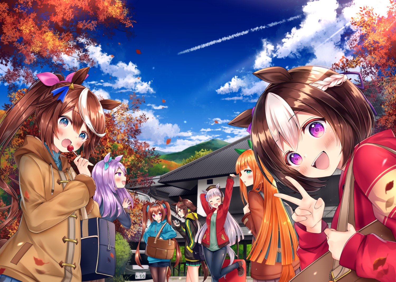 animal_ears, daiwa_scarlet_(umamusume), gold_ship_(umamusume), haruyama_natsuwo, mejiro_mcqueen_(umamusume), pantyhose, silence_suzuka_(umamusume), special_week_(umamusume)