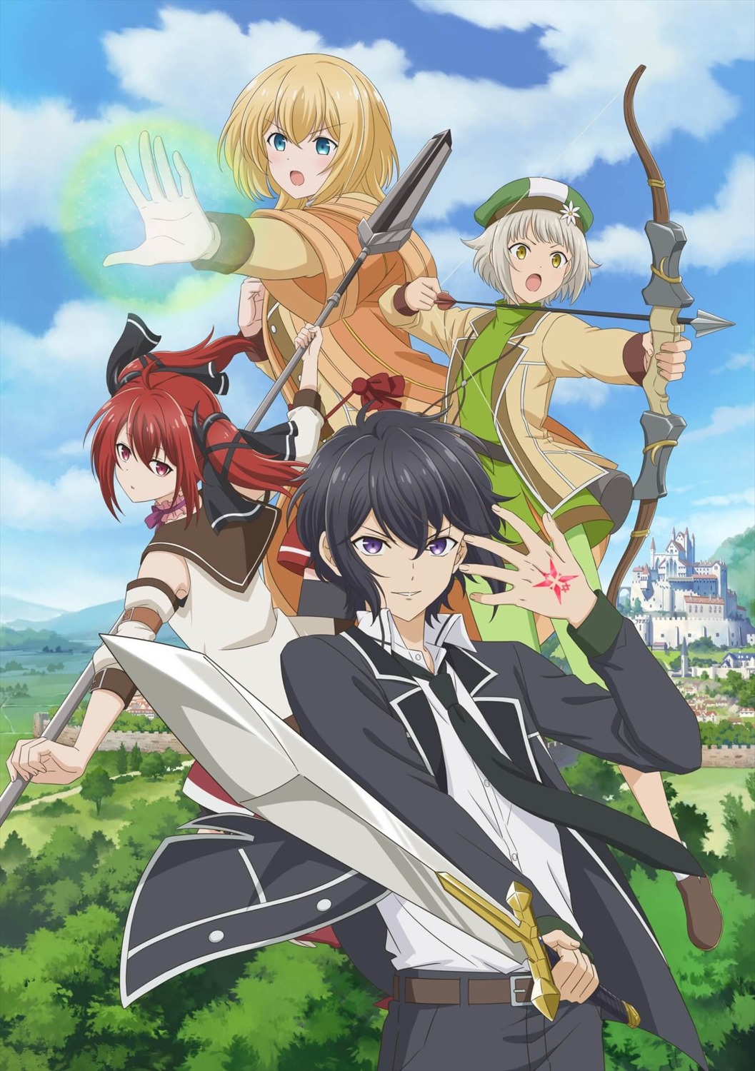 alma_lepsius, iris_(shikkaku_mon_no_saikyou_kenja), lurie_aventrot, mathias_hildesheimer, seifuku, shikkaku_mon_no_saikyou_kenja, sword, weapon