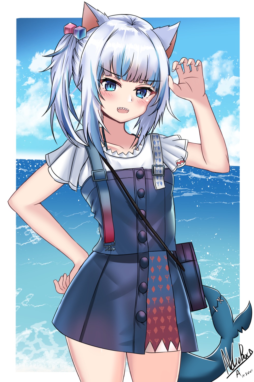 animal_ears, gawr_gura, hololive, hololive_english, nekobox, nekomimi, tail