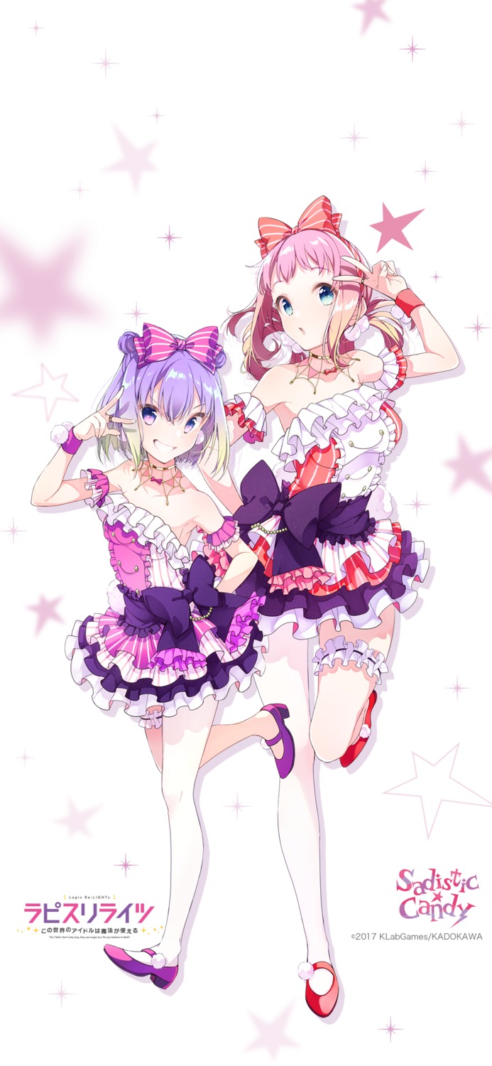 angelica_(lapis_re:lights), garter, heels, lapis_re:lights, lucifer_(lapis_re:lights), no_bra, u35, uniform