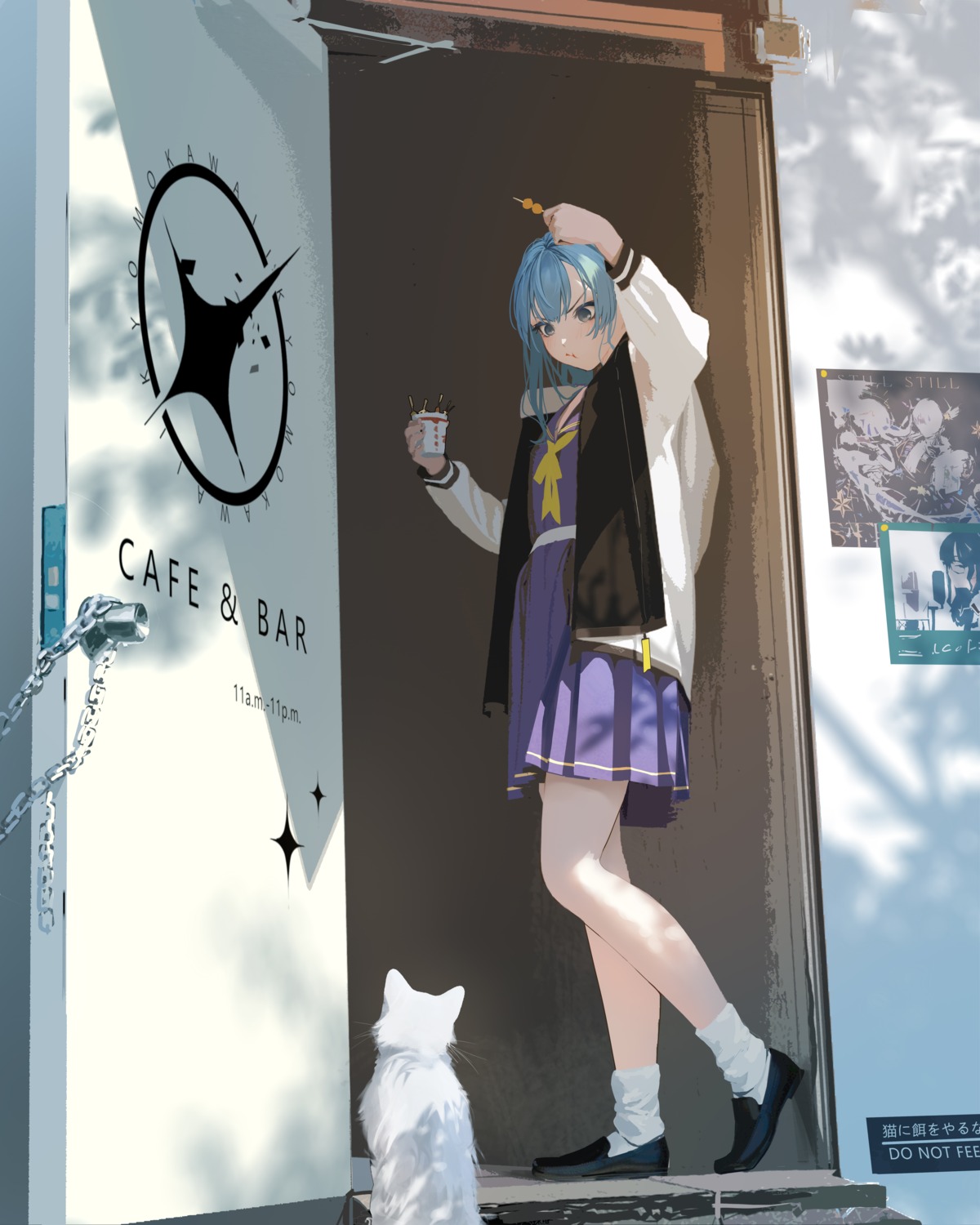 hololive, hoshimachi_suisei, neko, seifuku, tacshojosora