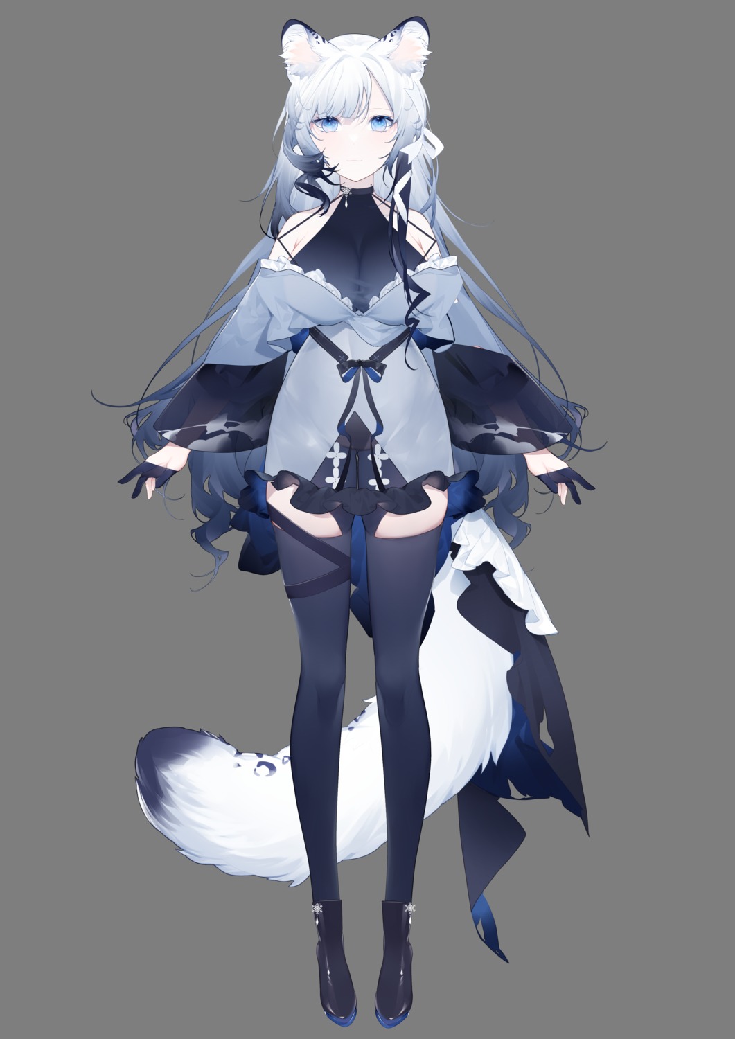 animal_ears, garter, miyuki_(miyuki0529), tail, thighhighs, transparent_png