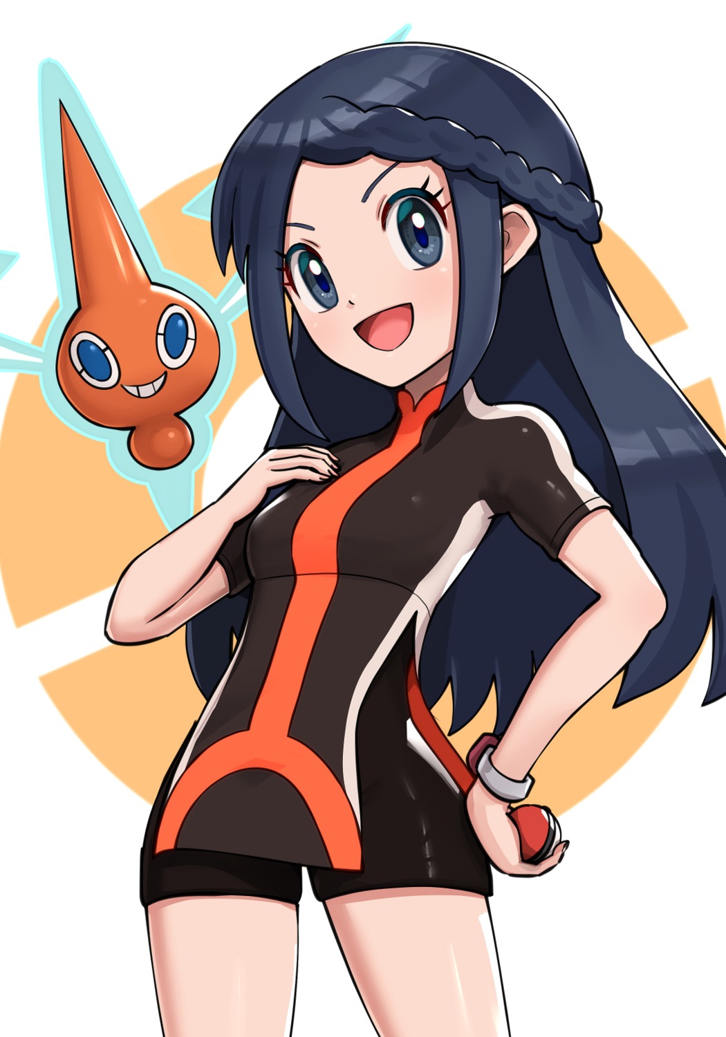 bike_shorts, gonzarez, hikari_(pokemon), pokemon, pokemon_bdsp, pokemon_dppt, rotom