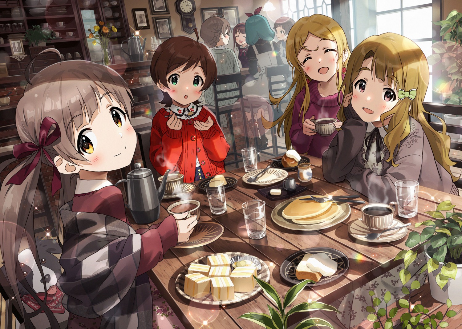 dress, hakozaki_serika, kinoshita_hinata, kitazawa_shiho, miyao_miya, sakuramori_kaori, seifuku, shinomiya_karen