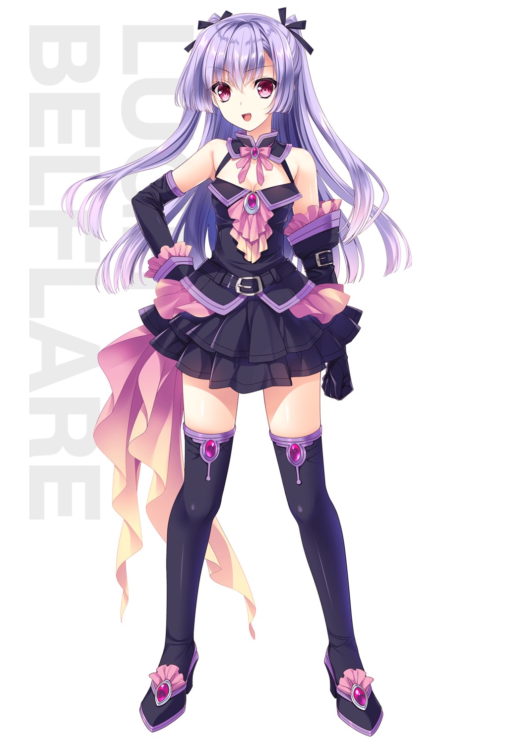 cleavage, giga_team_baldrhead, heels, lugh_belflare, senkou_no_clarias, suzuhira_hiro, thighhighs