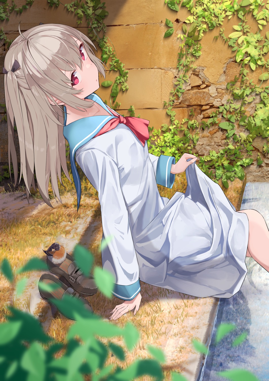 atri, atri_-my_dear_moments-, nanashita_shiki, seifuku, skirt_lift