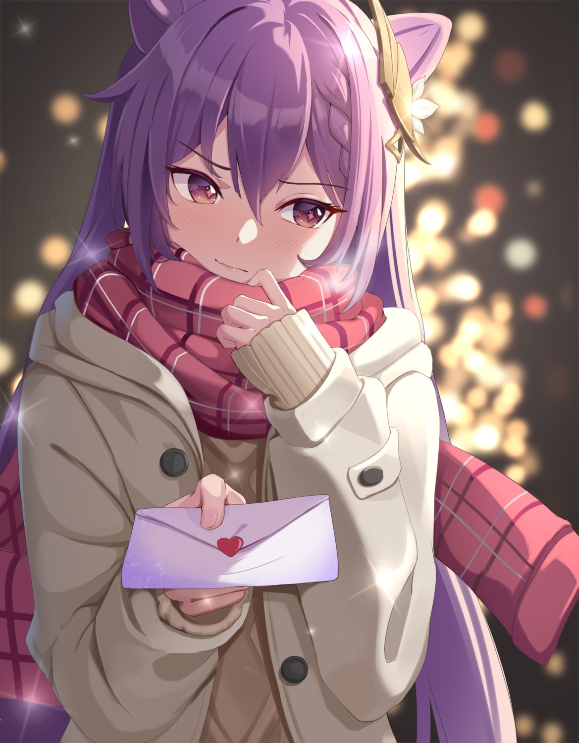 amco, genshin_impact, keqing, sweater