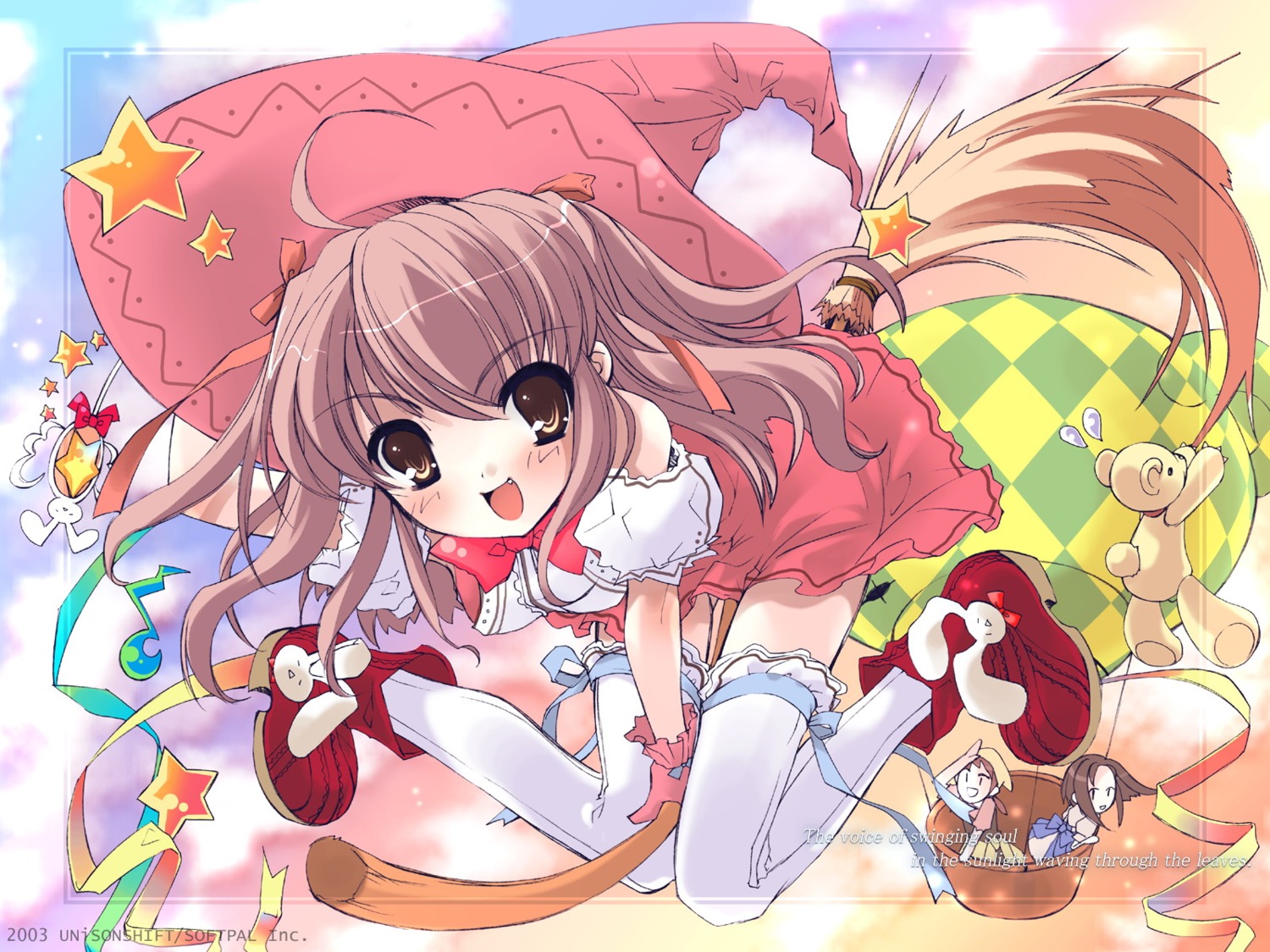 garter, ito_noizi, komorebi_ni_yureru_tama_no_koe, kouenji_ayana, stockings, thighhighs, unisonshift, wallpaper