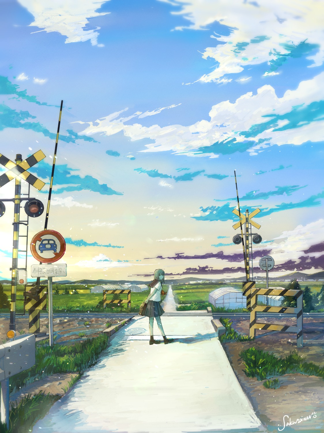 landscape, sakura_inu_(itoyatomo), seifuku