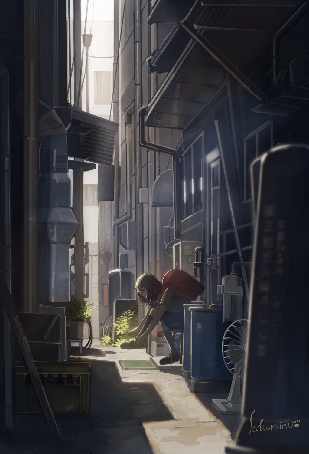 landscape, sakura_inu_(itoyatomo), seifuku