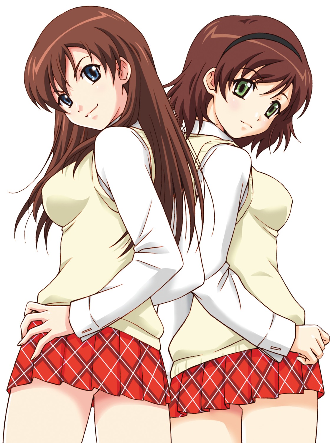 honma_natsume, iseshima_aya, seifuku, zettai_shougeki_platonic_heart