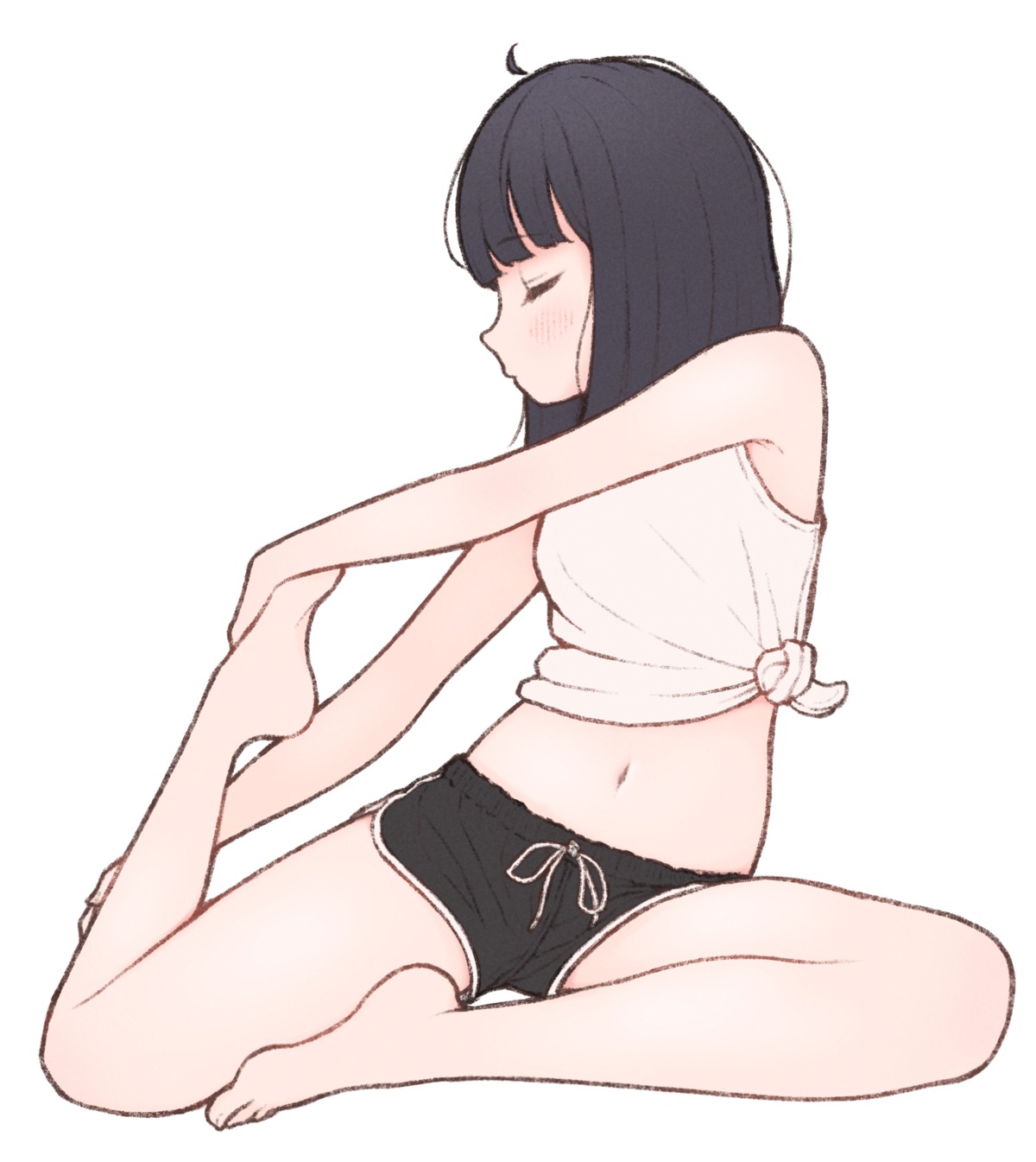 feet, issakawaguchi, shirt_lift