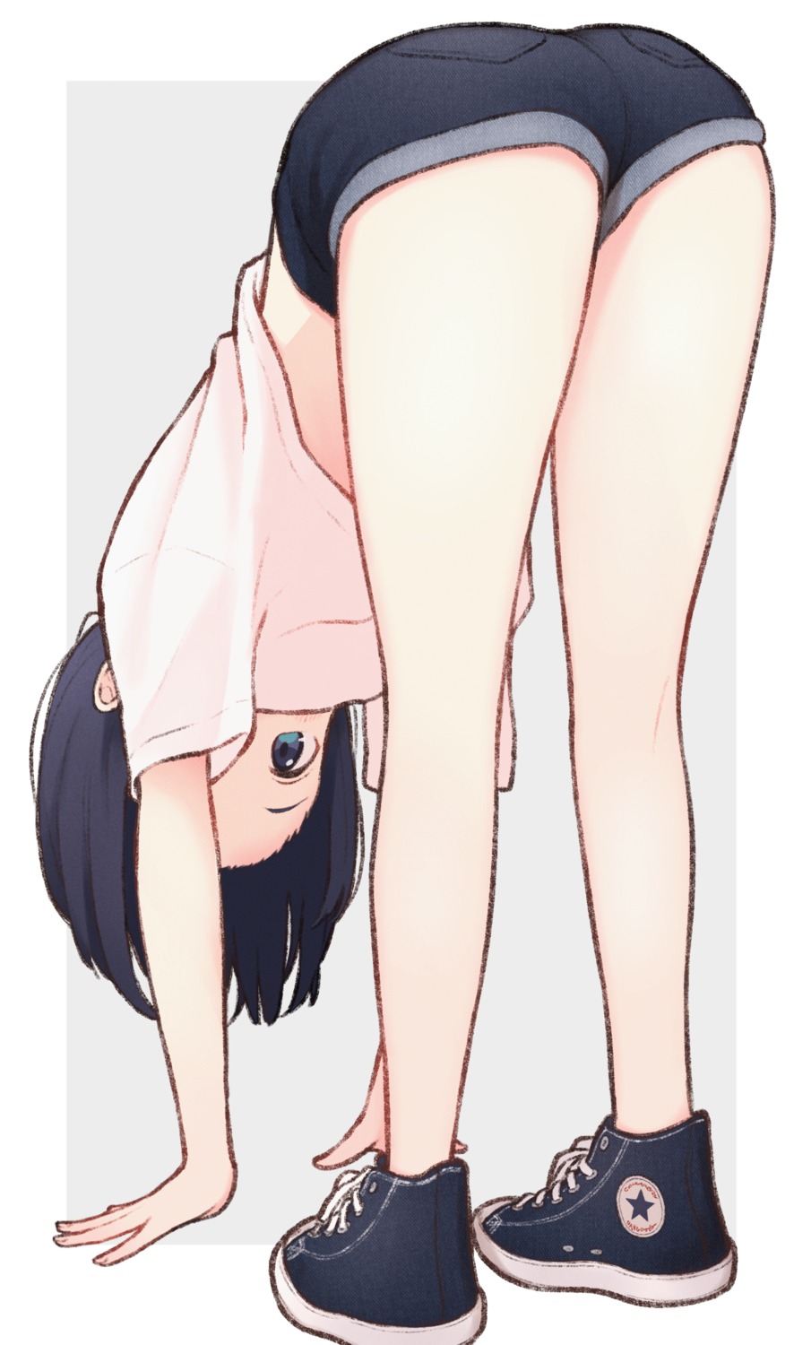 ass, issakawaguchi, shirt_lift