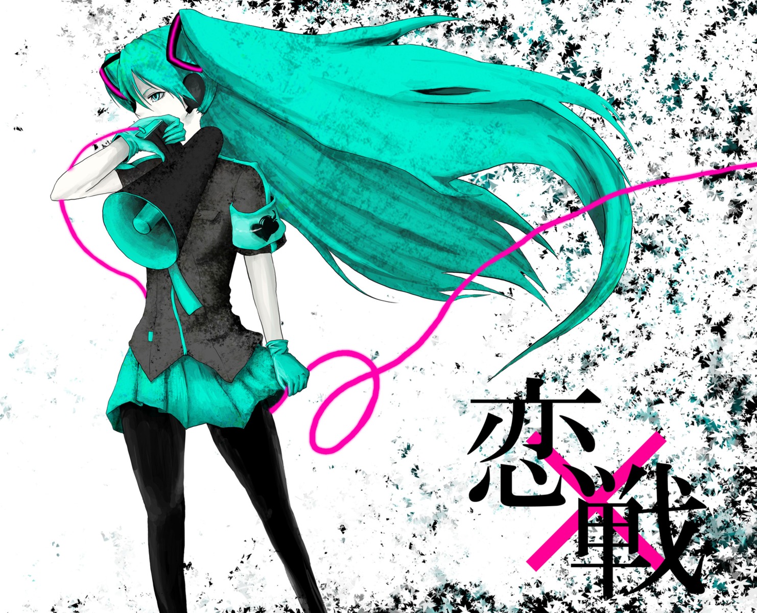 hatsune_miku, koi_wa_sensou_(vocaloid), pantyhose, vocaloid, womu