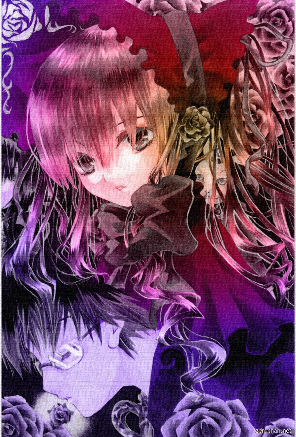 megane, paper_texture, rozen_maiden, sakurada_jun, shinku