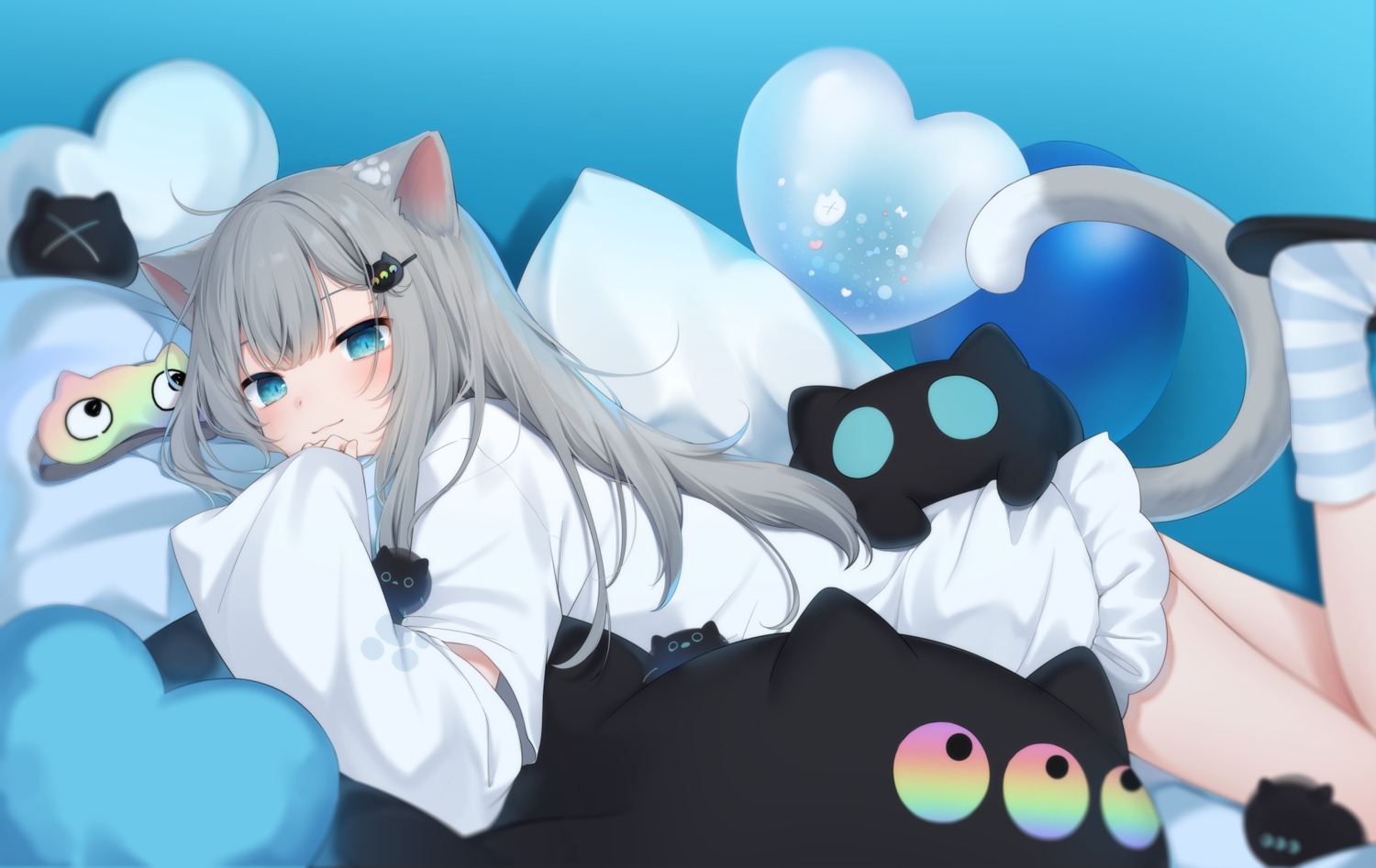amashiro_natsuki, animal_ears, indie_virtual_youtuber, nacho_(amashiro_natsuki), nekomimi, tail