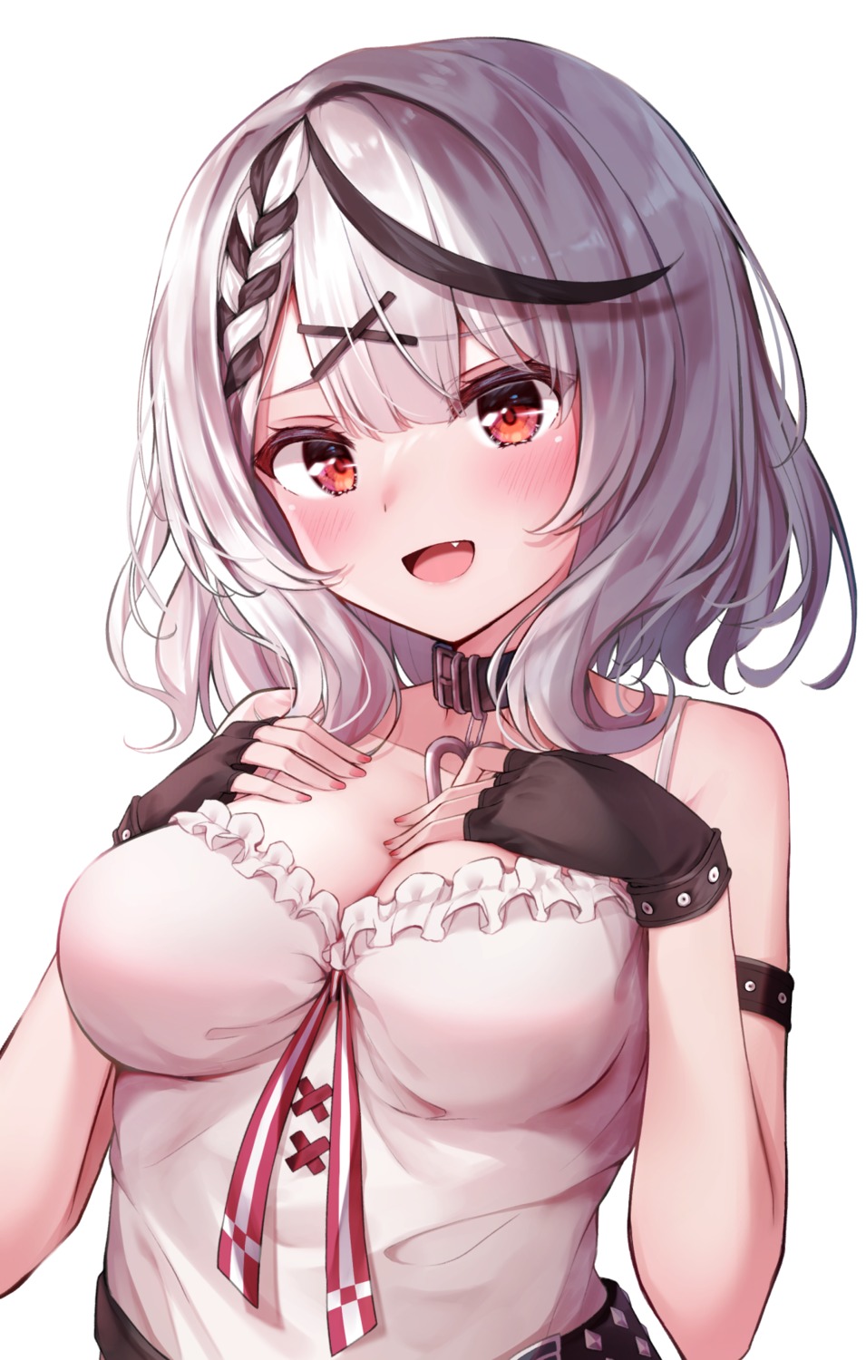 breast_hold, cleavage, hololive, sakamata_chloe, shishou_(doragyurosu)