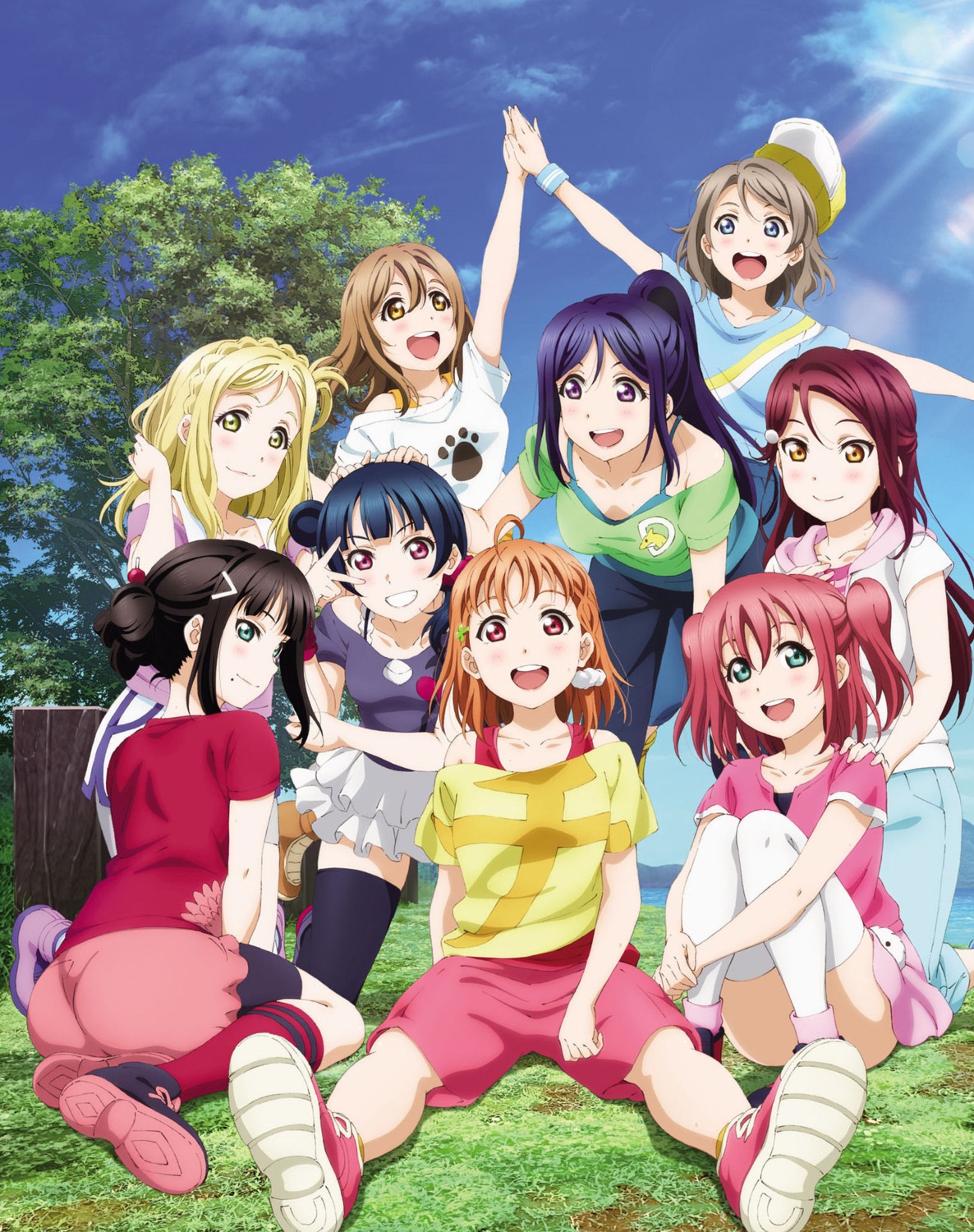 ass, cleavage, kunikida_hanamaru, kurosawa_dia, kurosawa_ruby, love_live!_(series), love_live!_sunshine!!, matsuura_kanan