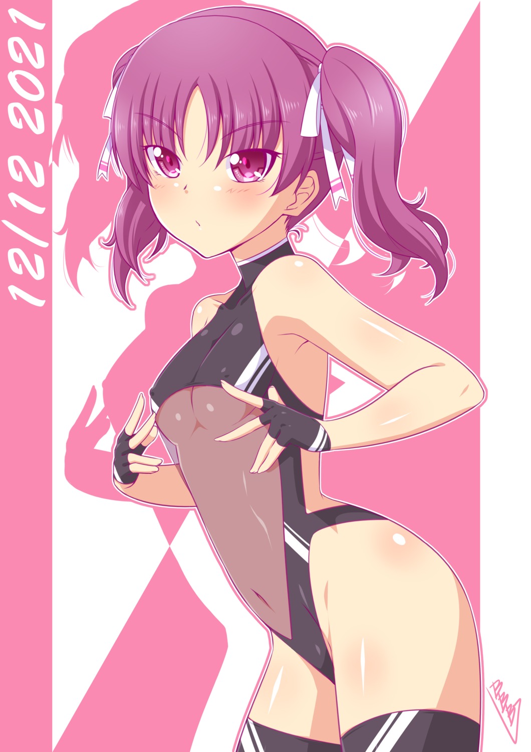 bunji, erect_nipples, kazuno_ria, leotard, love_live!_(series), love_live!_sunshine!!, no_bra, see_through