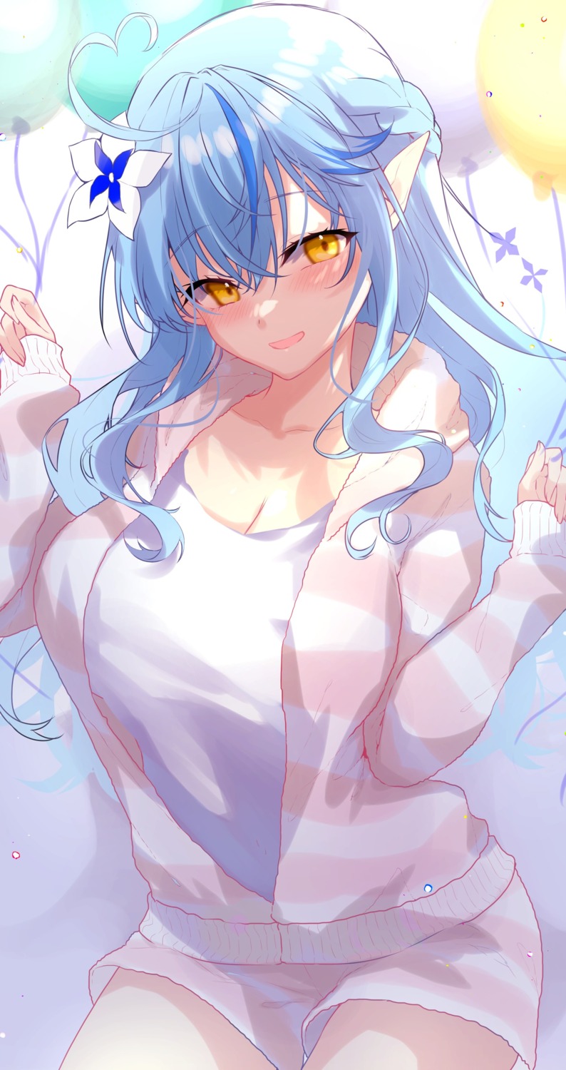 elf, hololive, pointy_ears, teltelhousi, yukihana_lamy