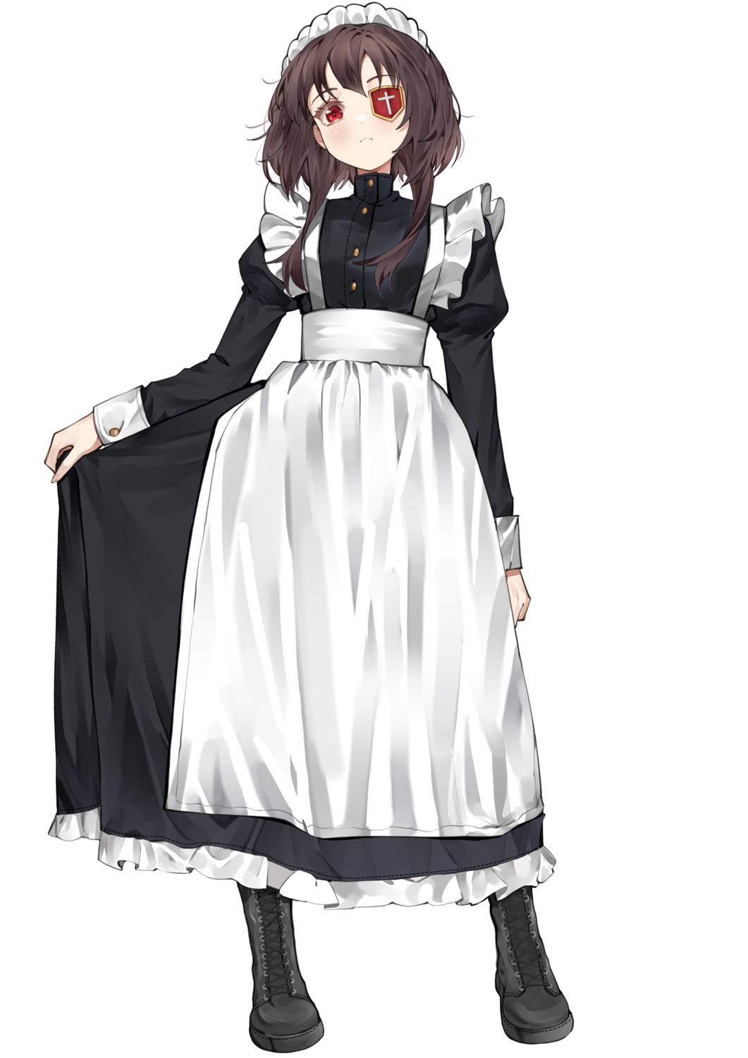 ai-nohikari, eyepatch, kono_subarashii_sekai_ni_shukufuku_wo!, maid, megumin