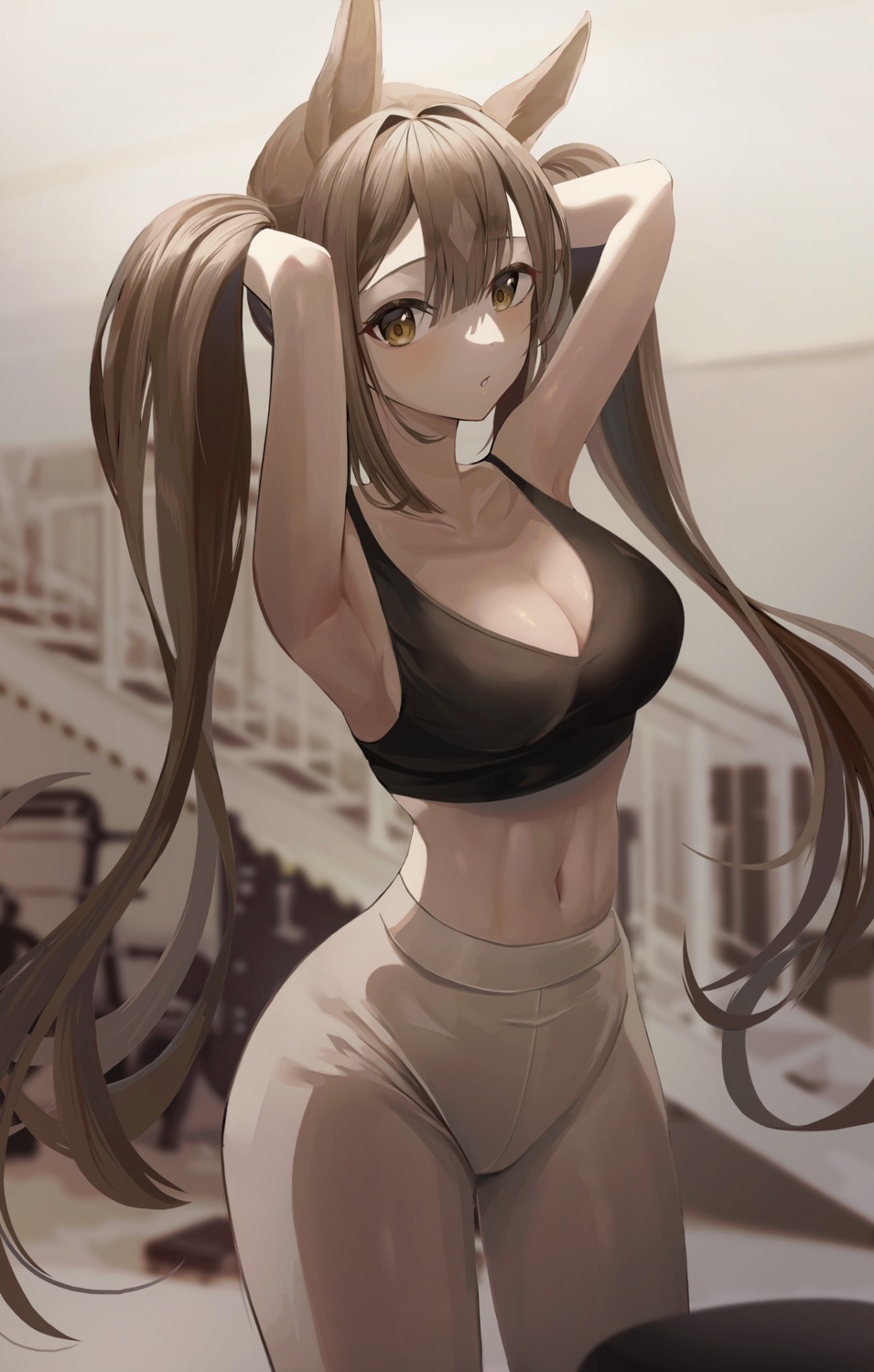 animal_ears, gym_uniform, jaduade, satono_diamond_(umamusume), uma_musume_pretty_derby