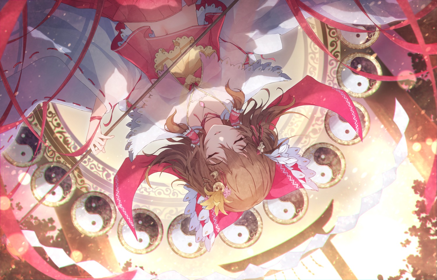 chiroru_(cheese-roll), hakurei_reimu, miko, see_through, touhou
