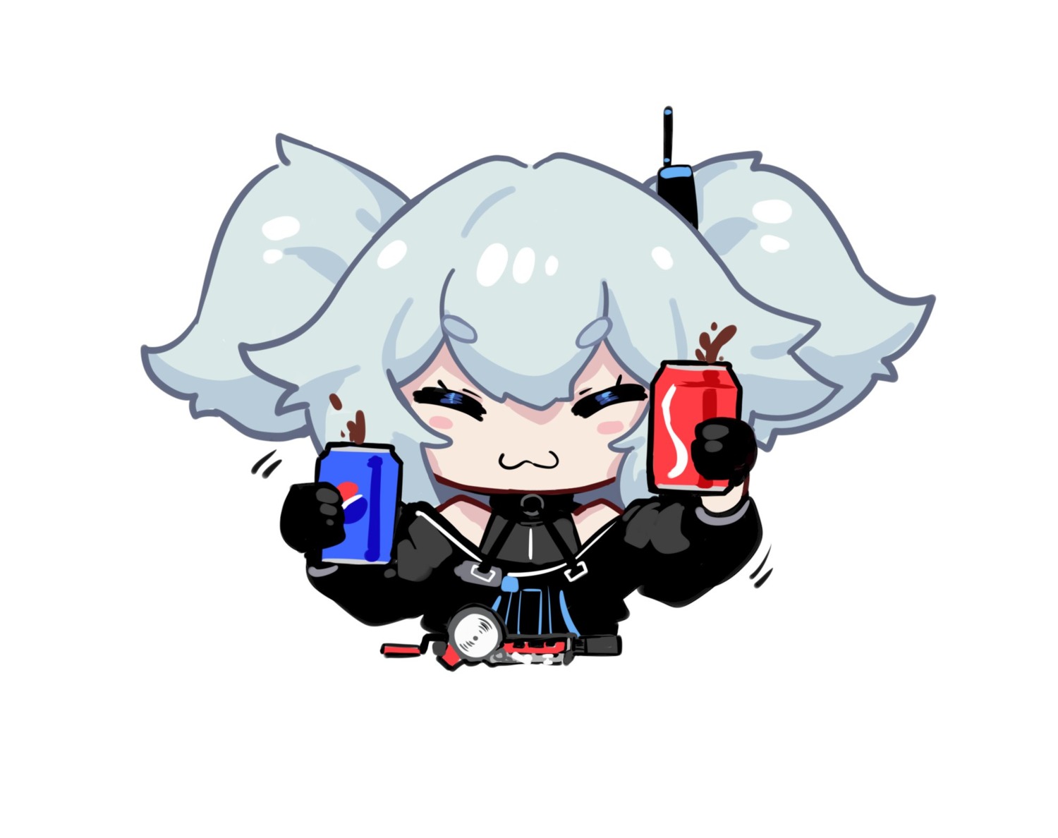 chibi, girls_frontline, kamen_rider, kamen_rider_build, pa-15_(girls_frontline), shanyao_jiang_tororo