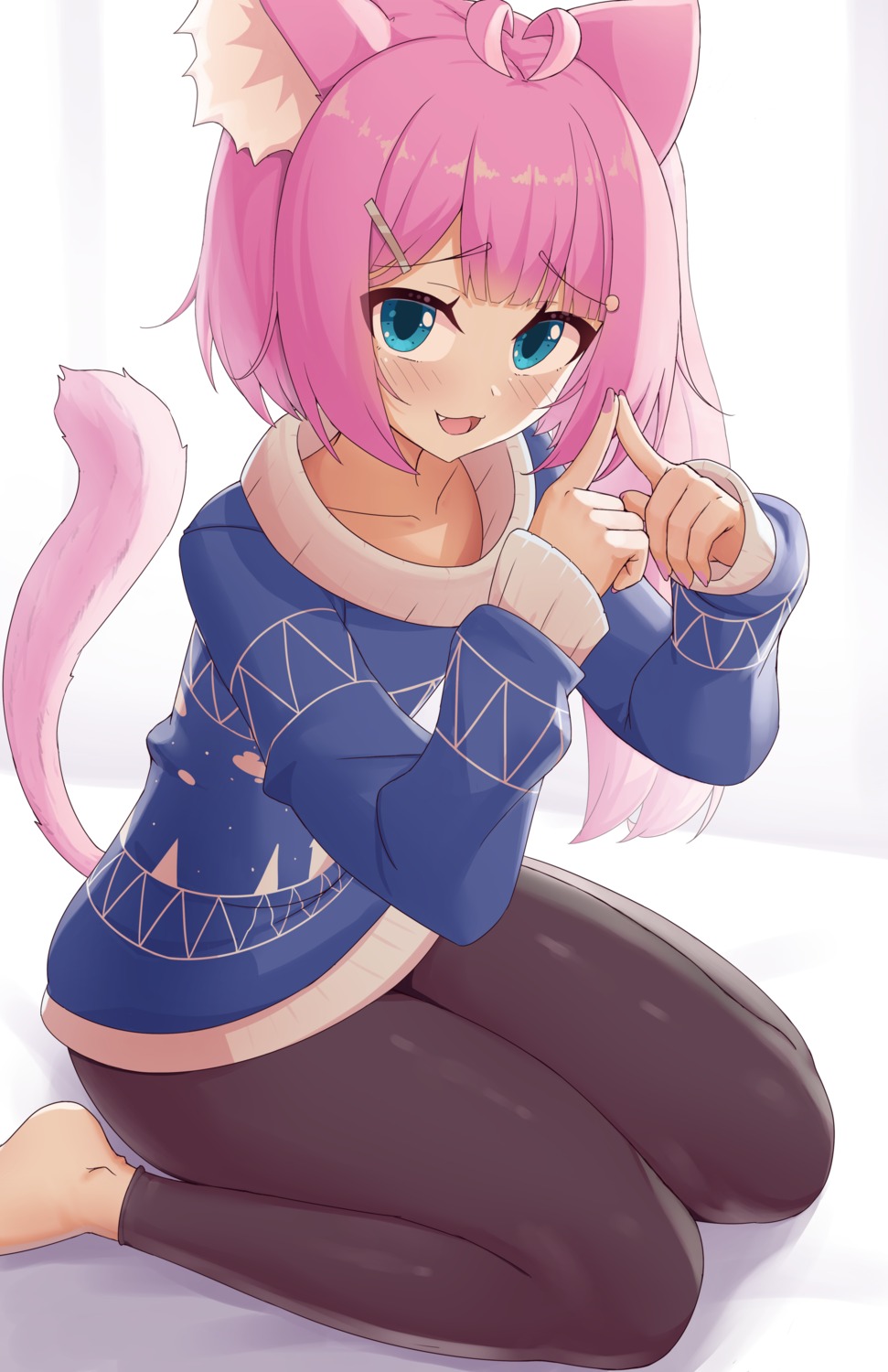 animal_ears, hungrydurp, nekomimi, sweater, tail