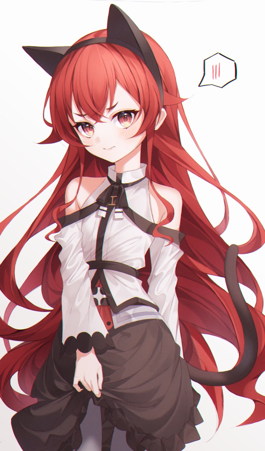 animal_ears, eris_boreas_greyrat, loyo, mushoku_tensei, nekomimi, skirt_lift, tail