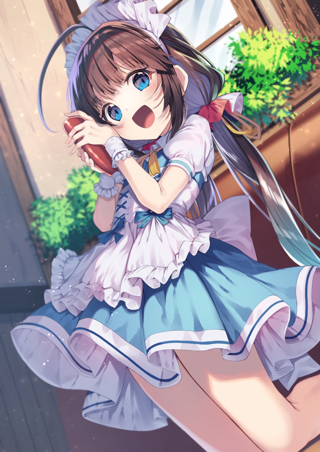 gurasion, hinatsuru_ai, maid, ryuuou_no_oshigoto!, skirt_lift