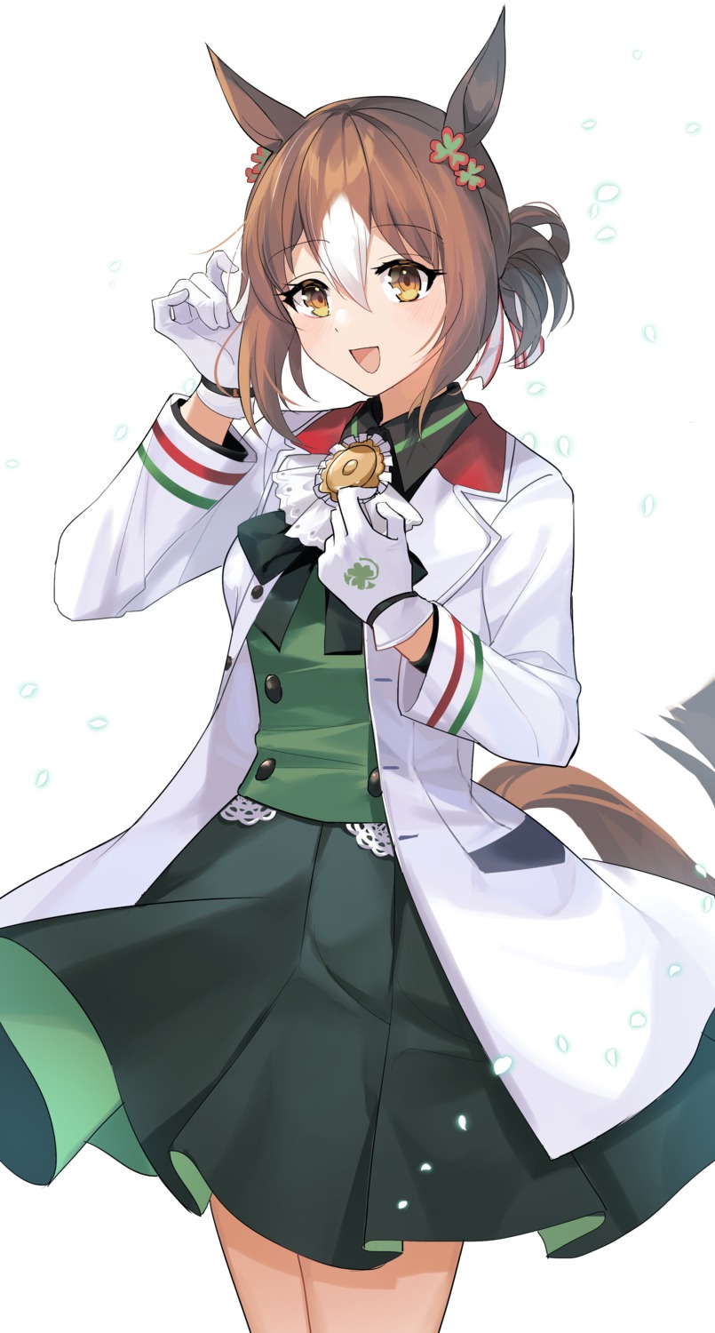 akitsuki_(oenothera), animal_ears, fine_motion_(umamusume), skirt_lift, tail, uma_musume_pretty_derby, uniform