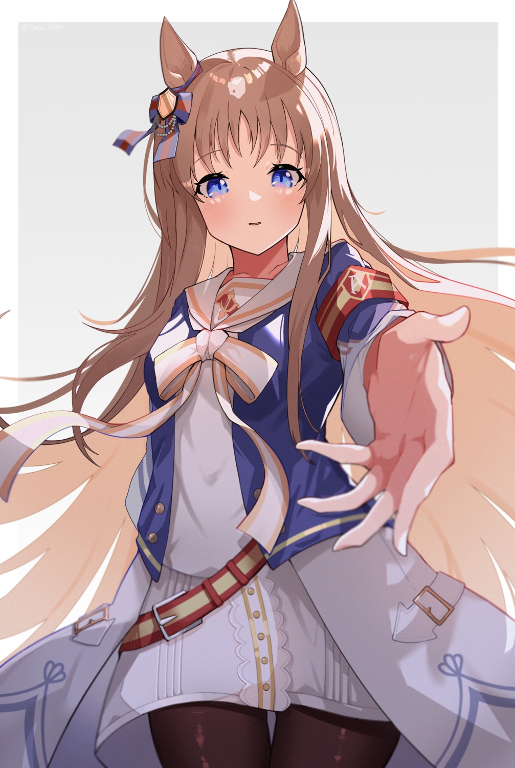 animal_ears, grass_wonder_(umamusume), pantyhose, sansaisoba, uma_musume_pretty_derby, uniform