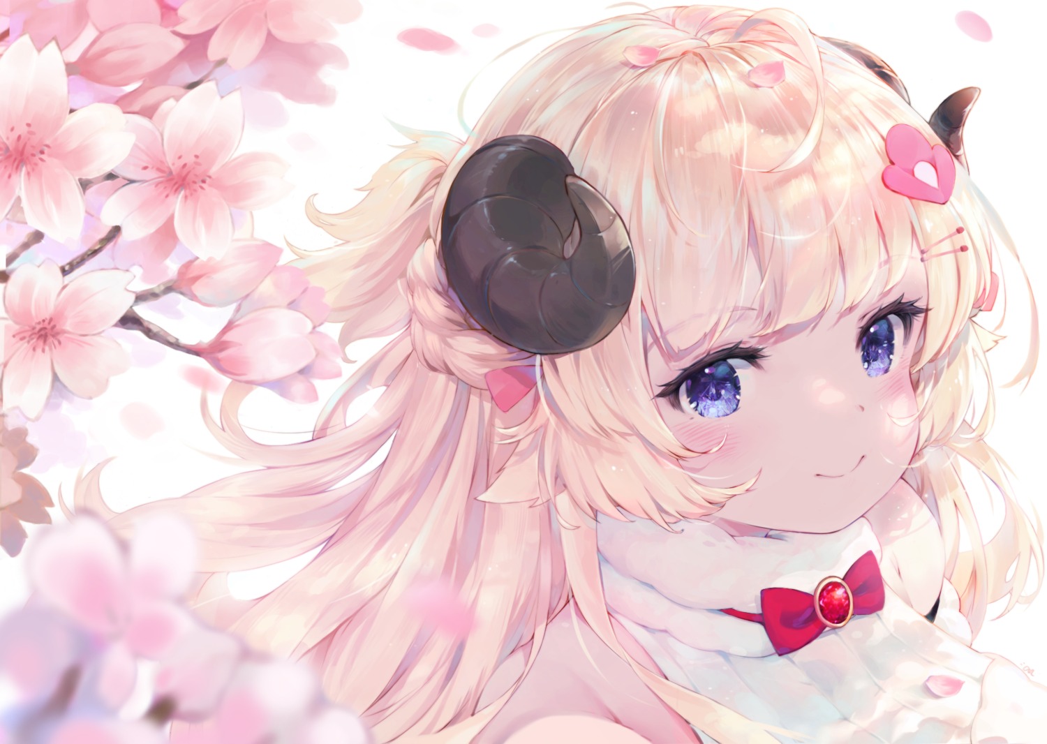 andychen, animal_ears, hololive, horns, sweater, tsunomaki_watame