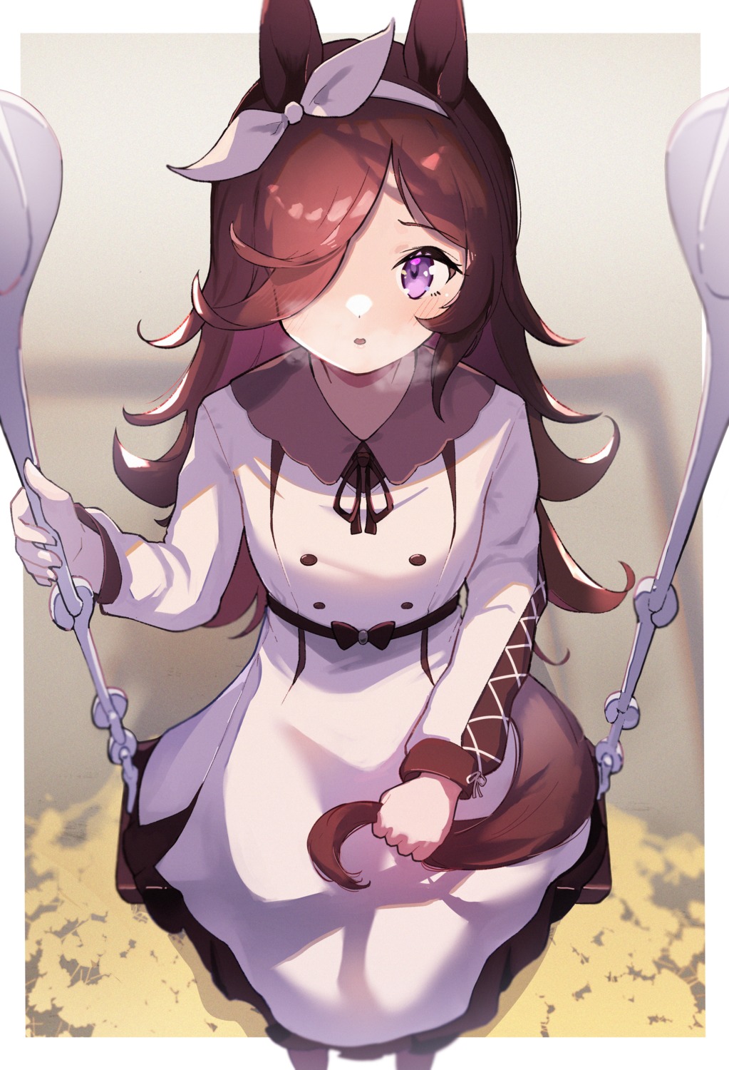animal_ears, dress, rice_shower_(umamusume), sansaisoba, tail, uma_musume_pretty_derby
