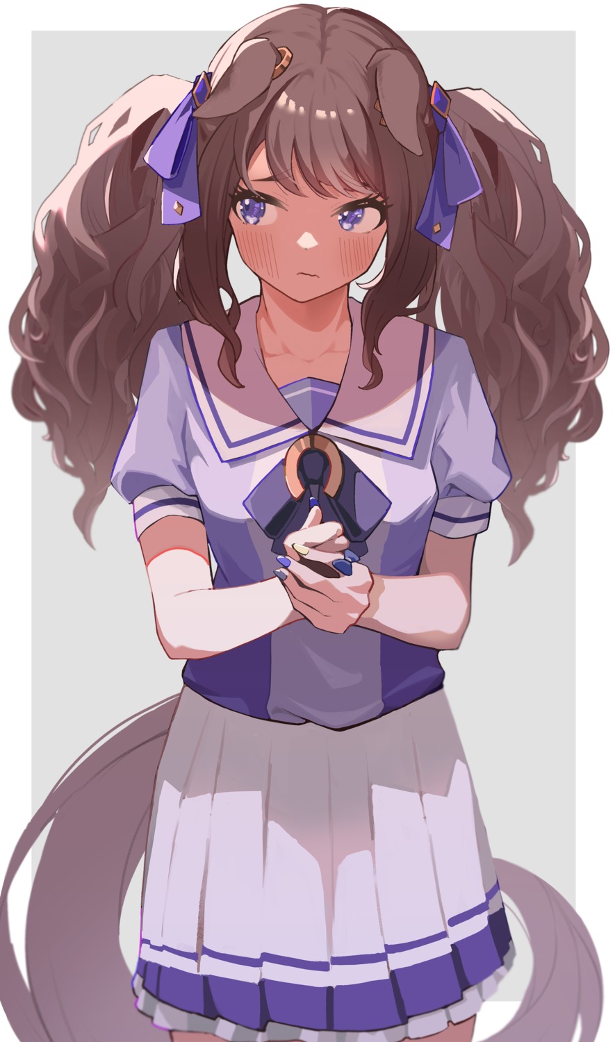 animal_ears, sansaisoba, seifuku, tail, tosen_jordan_(umamusume), uma_musume_pretty_derby