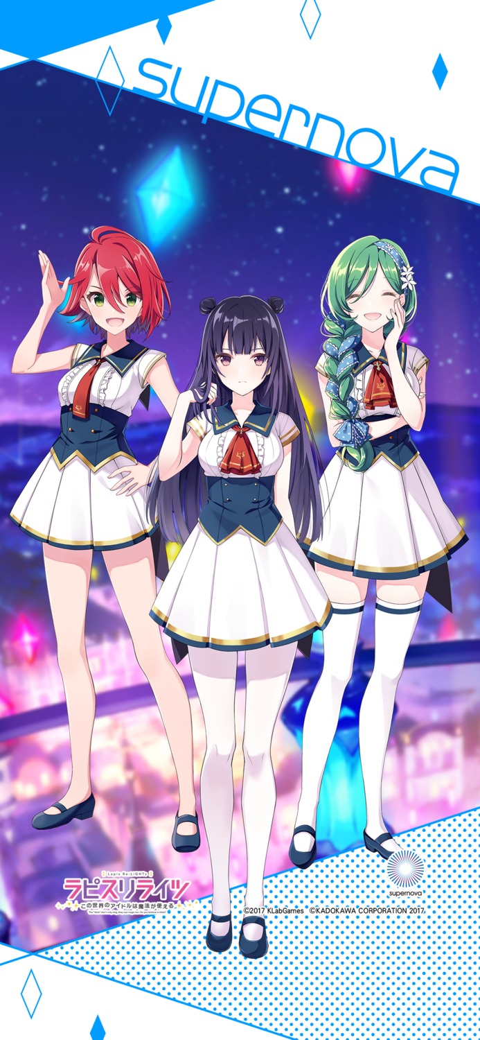 fiona_(lapis_re:lights), lapis_re:lights, millefeuille_(lapis_re:lights), seifuku, thighhighs, u35, yue_(lapis_re:lights)