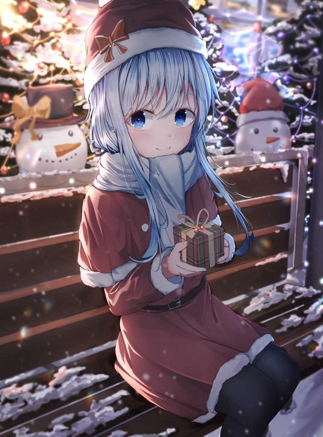 christmas, dfd, dress, hibiki_(kancolle), kantai_collection, pantyhose