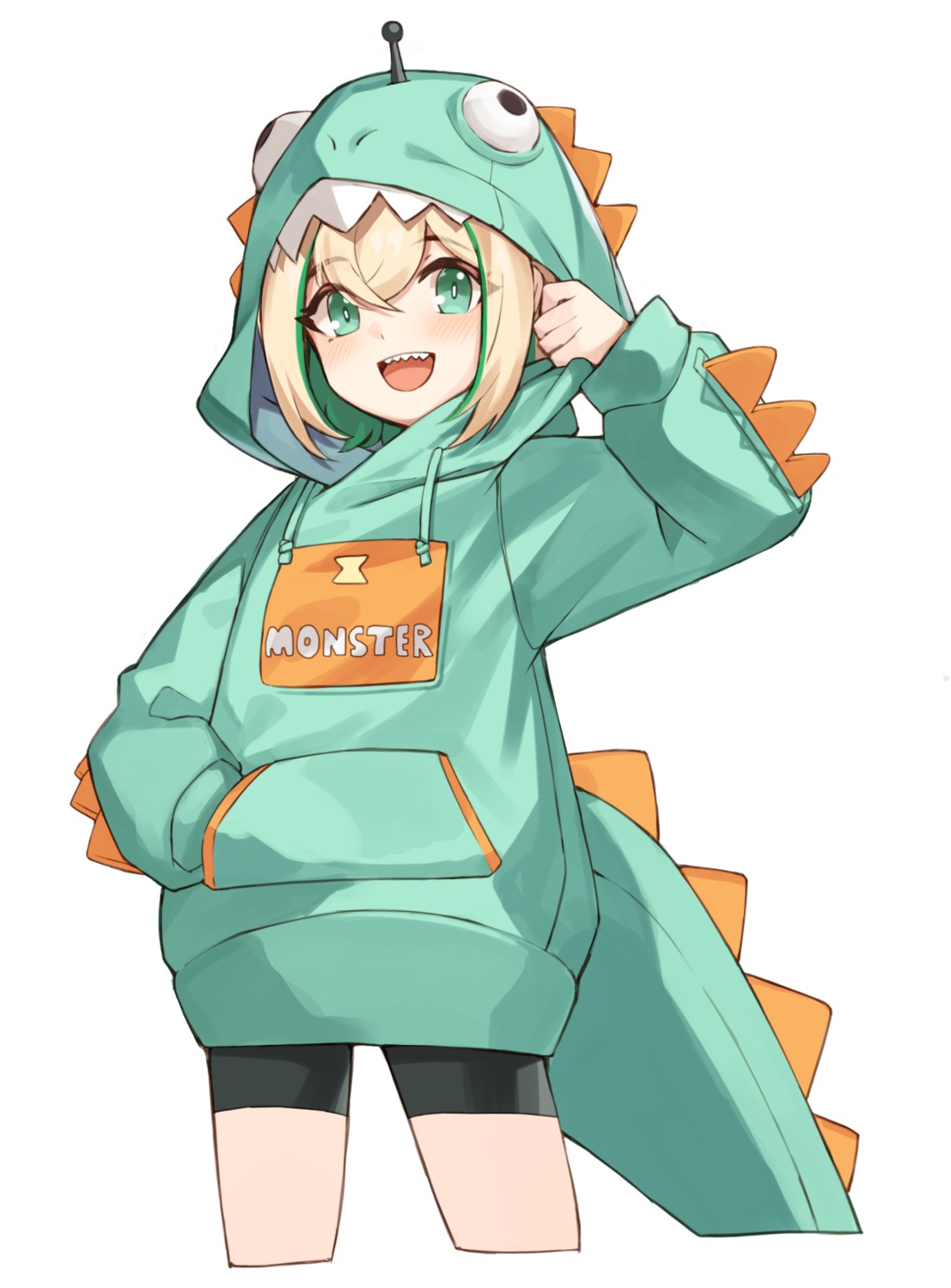 amano_pikamee, bike_shorts, tail