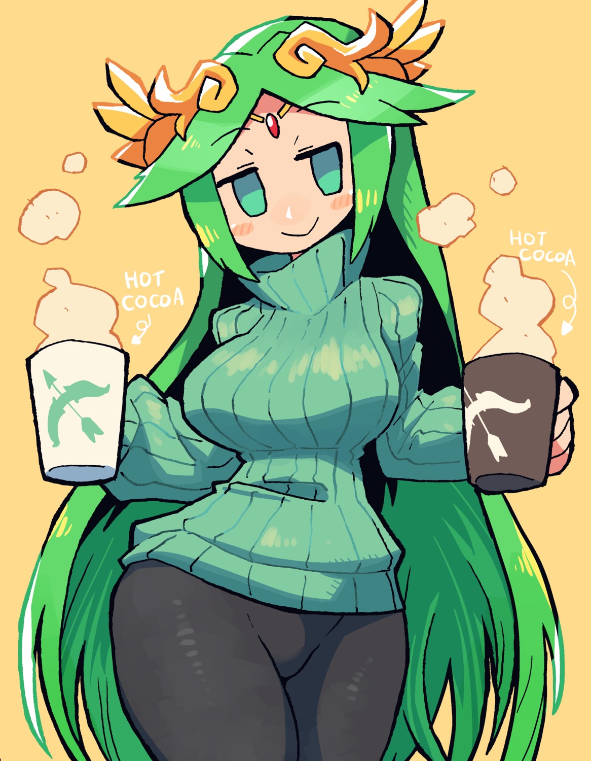 kid_icarus, kid_icarus:_uprising, palutena, rariatto_(ganguri), sweater