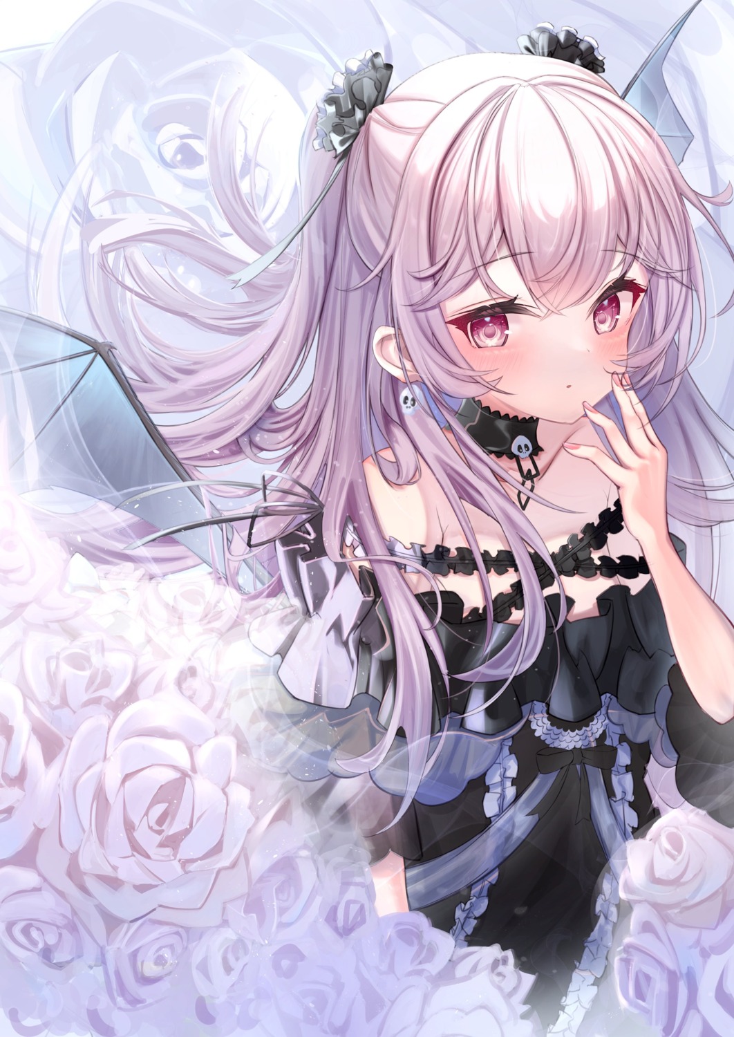 dress, gothic_lolita, hololive, lolita_fashion, tito_(osakanakana0_0), uruha_rushia, wings