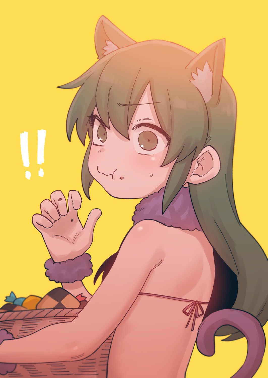 animal_ears, bikini_top, halloween, igarashi_futaba, nekomimi, possible_duplicate, senpai_ga_uzai_kouhai_no_hanashi, swimsuits, tagme, tail