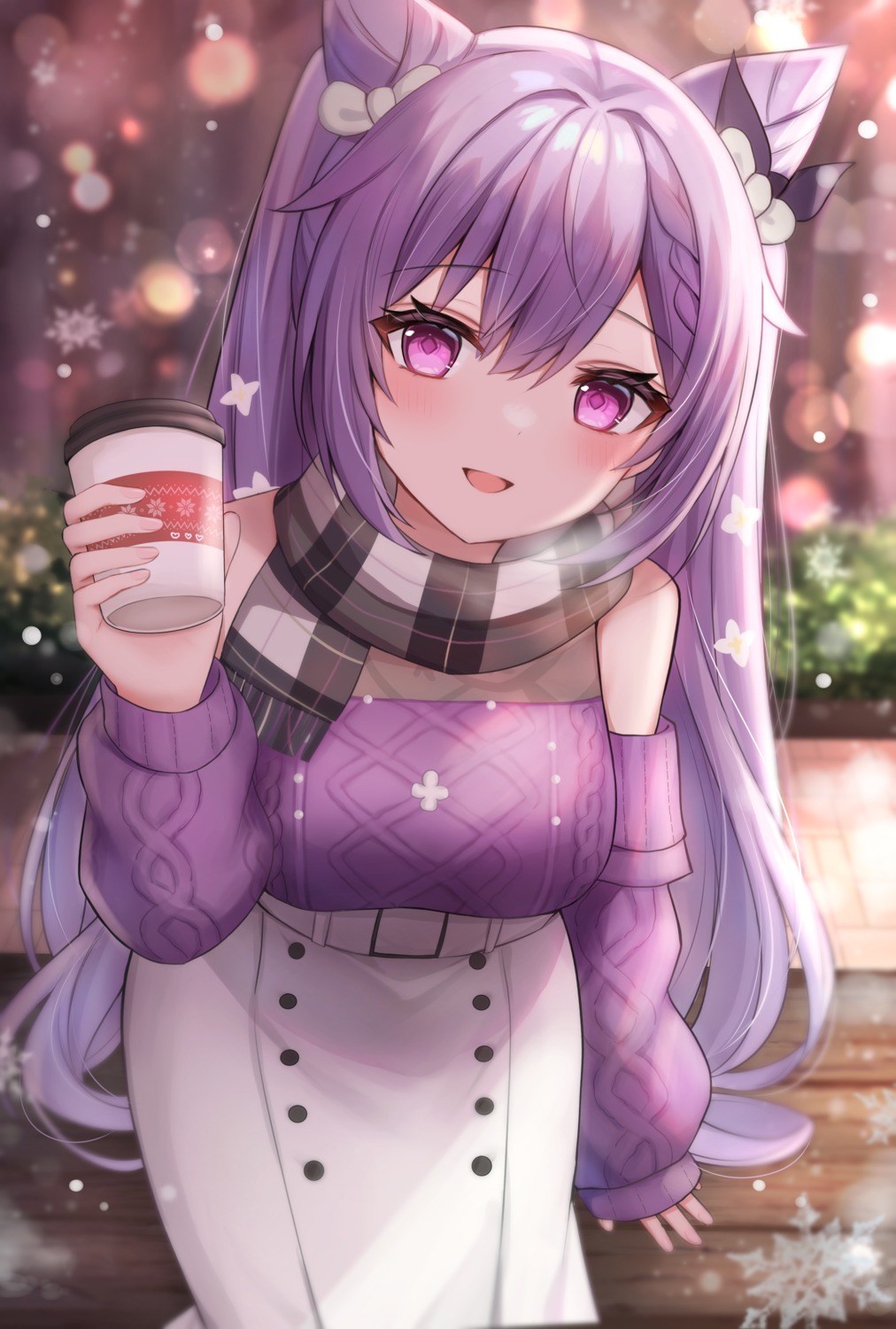 genshin_impact, keqing, komari_mhy, sweater