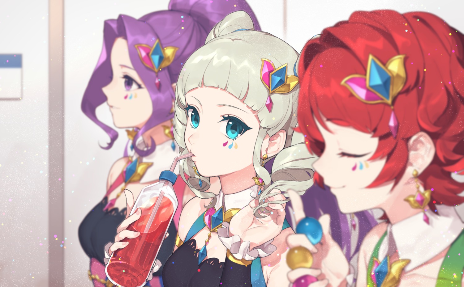 aikatsu!, hitoto, ichinose_kaede, kanzaki_mizuki, toudou_yurika, uniform