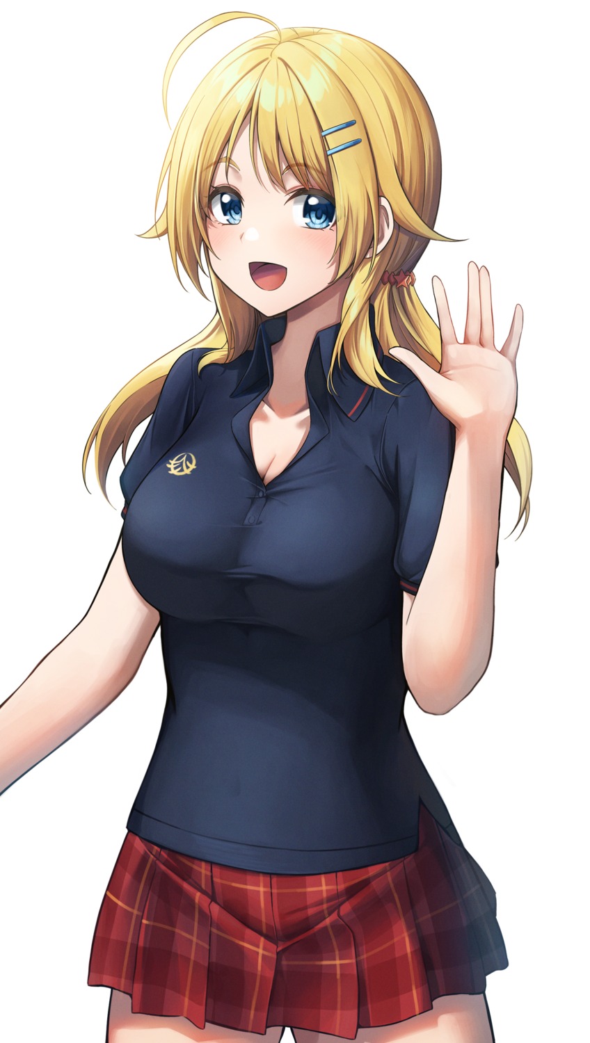 cleavage, hachimiya_meguru, seifuku, sora_(men0105), the_idolm@ster, the_idolm@ster_shiny_colors