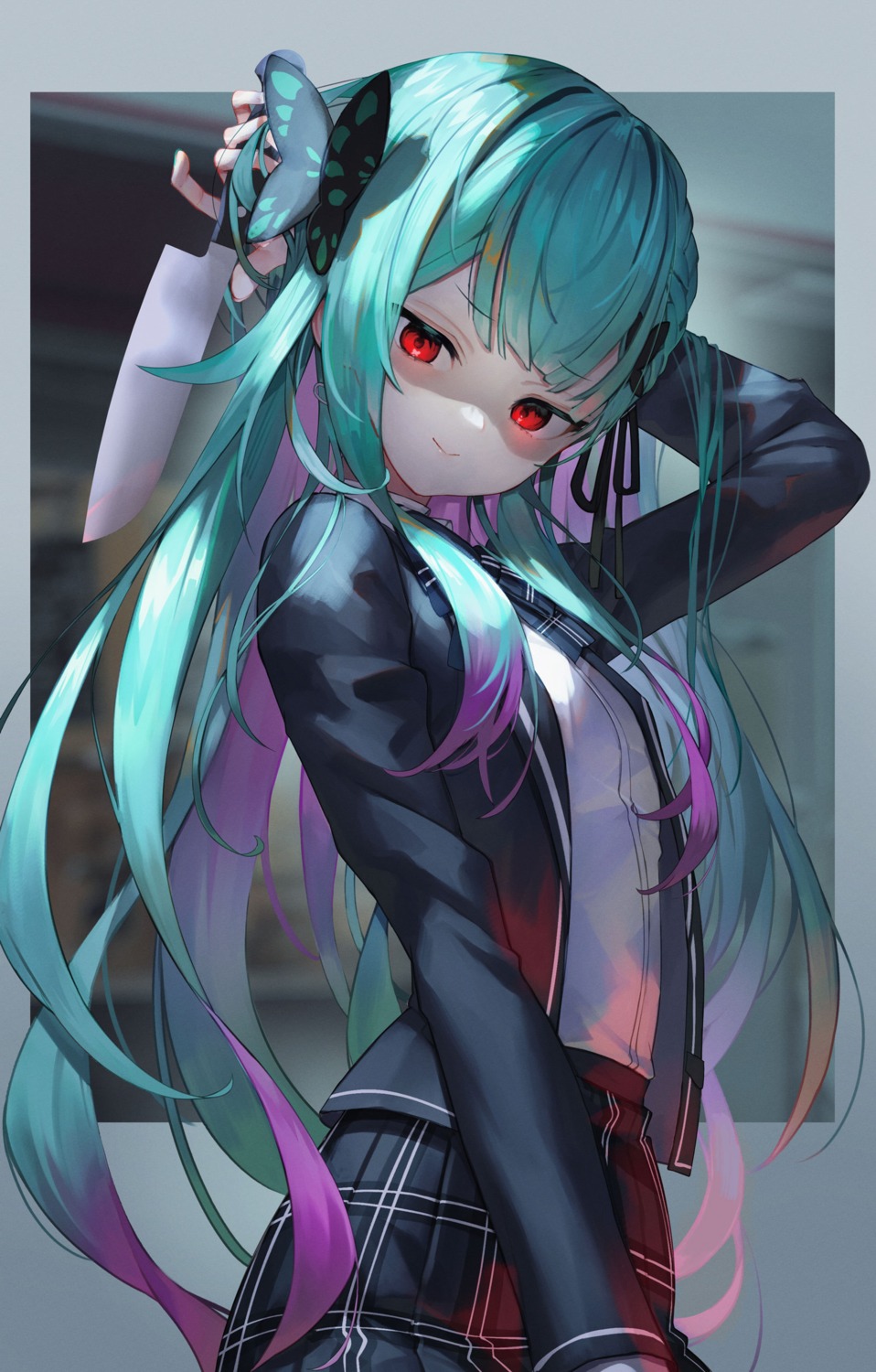 hololive, scottie, seifuku, uruha_rushia, yandere