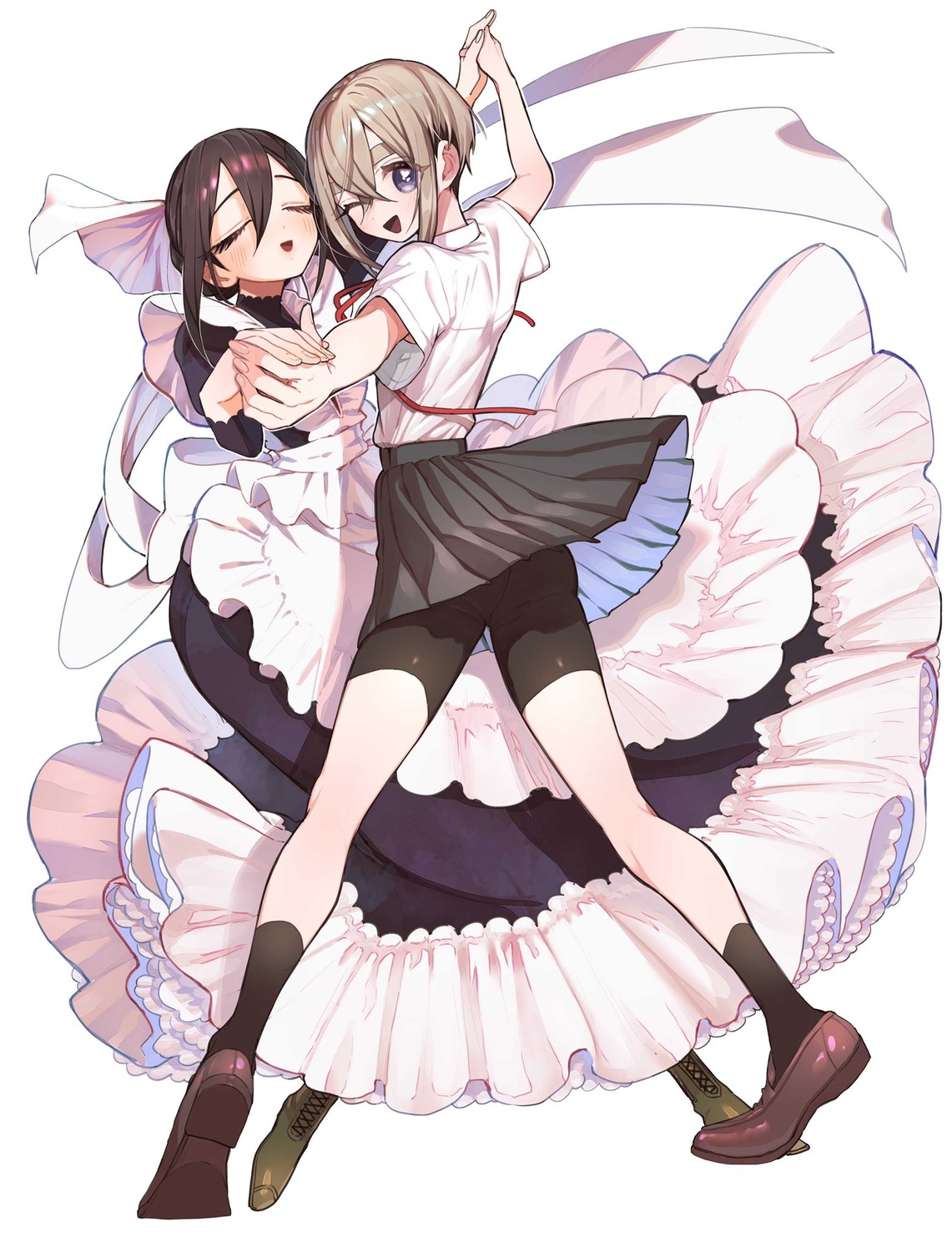 ass, bike_shorts, kimi_no_koto_ga_dai_dai_dai_dai_daisuki_na_100-nin_no_kanojo, maid, meido_mei, nozawa_yukiko, seifuku, skirt_lift