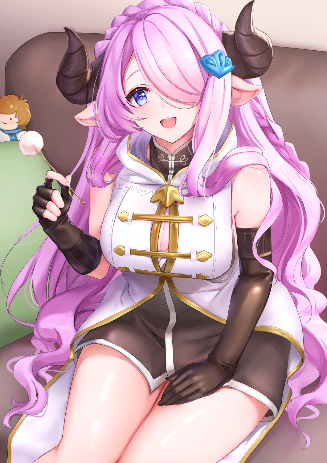 cleavage, granblue_fantasy, horns, narumeia_(granblue_fantasy), pointy_ears, sakurahuji-iro