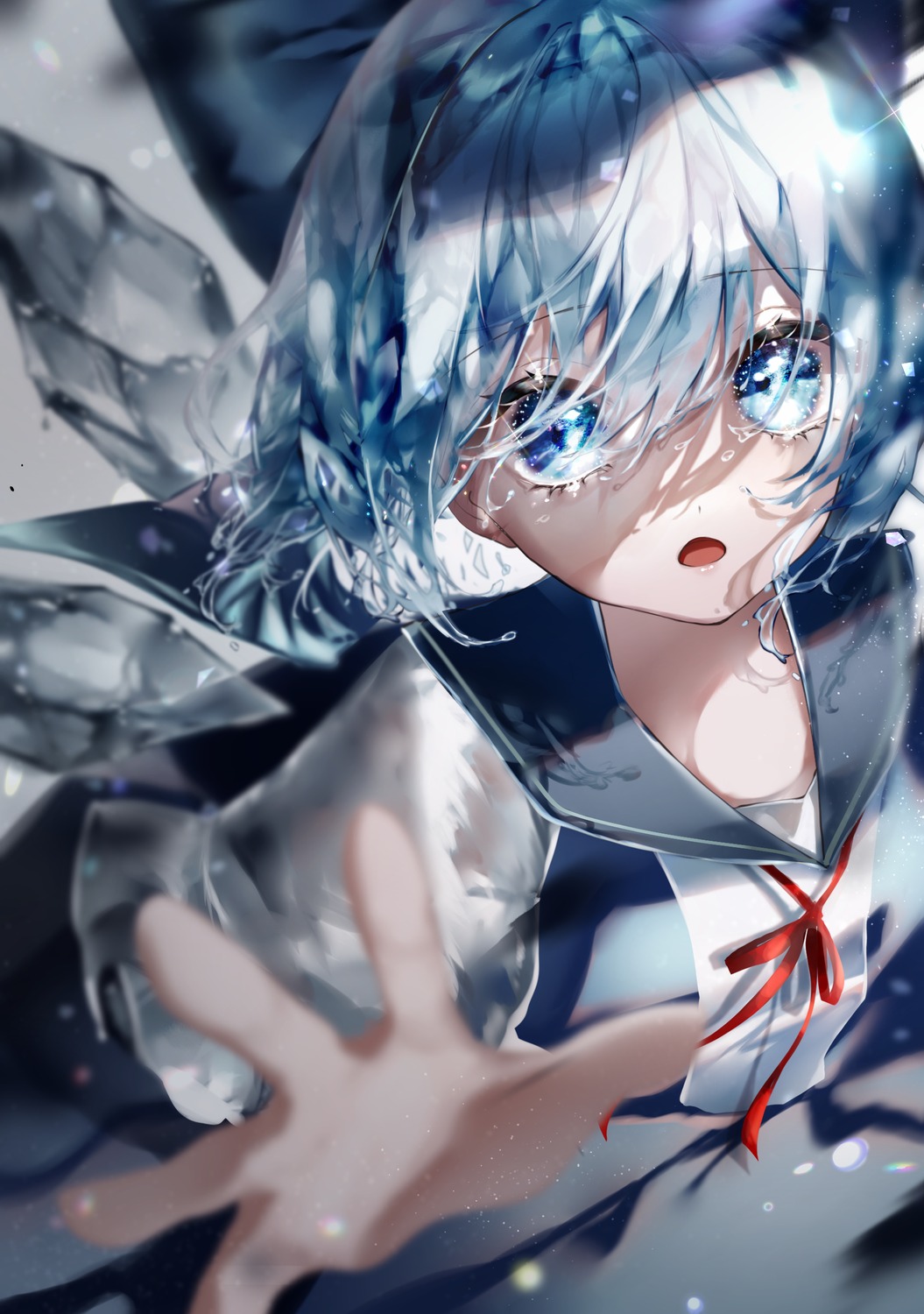 cirno, seifuku, touhou, wings, yukia_(yukia_777)